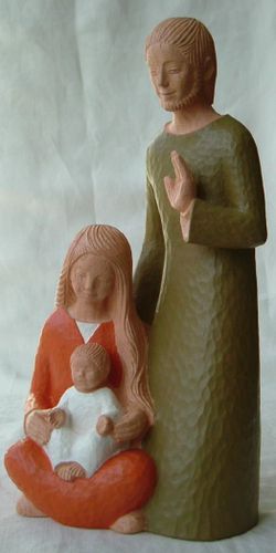 Statue Yves le Pape. Sainte Famille.Hauteur: 32cm.