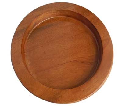 Assiette pain bois en acajou clair