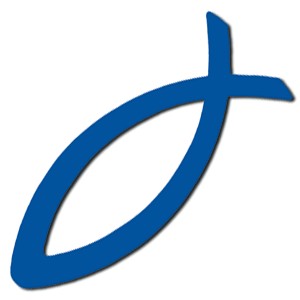 Autocollant : Ichtus bleu