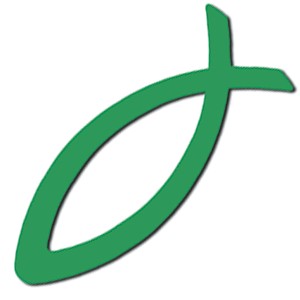 Autocollant : Ichtus vert
