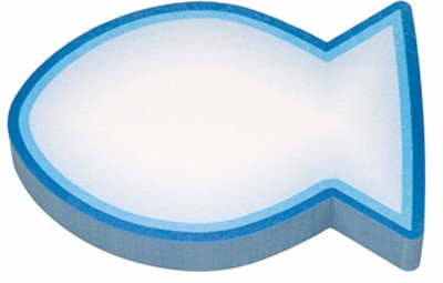 Post-it forme poisson bleu 8.5x5cm