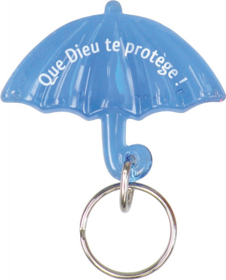 Porte-clés parapluie bleu