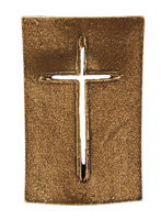 Croix murale bronze