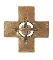 Croix murale bronze
