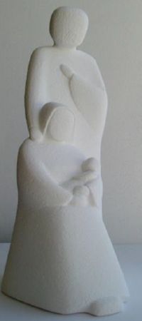 Statue Sainte Famille. Hauteur 20 cm.
