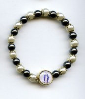 Bracelet grains hématite