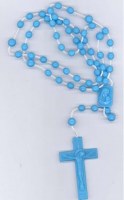 Chapelets plastiques bleus Lot de 5