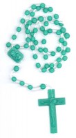 Chapelets plastiques verts. Lot de 5