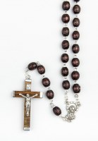 Chapelet bois, perles 6 mm