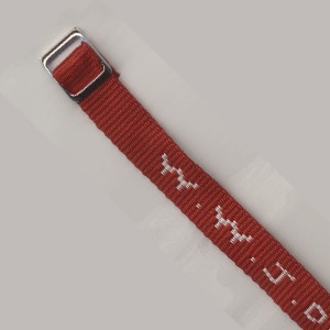 Bracelet tissé W.W.J.D. rouge