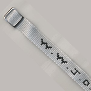 Bracelet tissé W.W.J.D. blanc