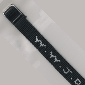 Bracelet tissé W.W.J.D. vert