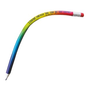Crayon flexible avec une gomme