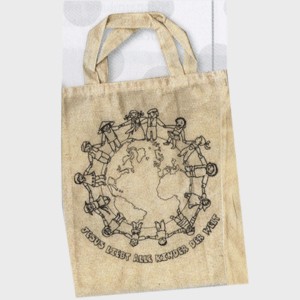 Sac en coton à colorier Enfants du monde