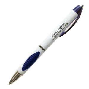 Stylo à bille bleu Dieu t'aime... Ecriture noire