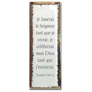Tableau miroir « Je louerai le Seigneur »