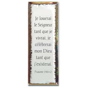 Tableau miroir « Je louerai le Seigneur »