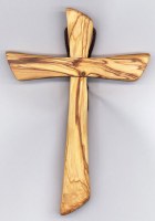 Croix  en bois d'olivier. 16 cm.