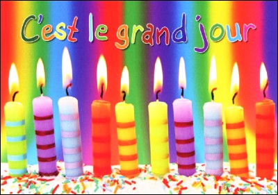 Mini carte Bougies multicolore