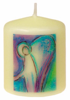 Mini bougie ange bleu