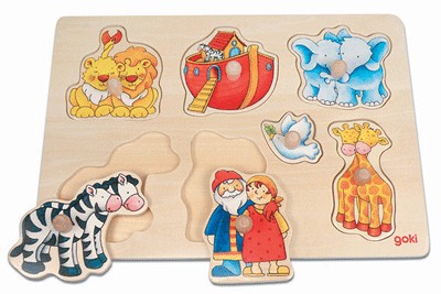 Puzzle bois Arche de Noé (7 pièces)30x21cm