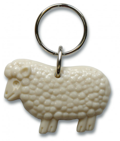 Porte-clé mouton Ps 23  blanc 5cm