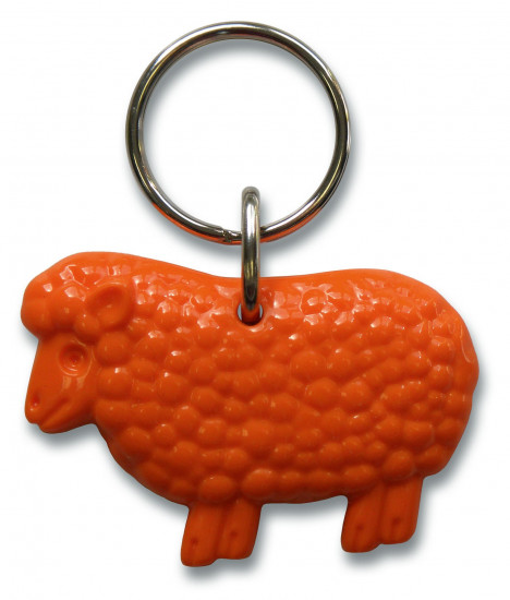 Porte-clé mouton Ps 23  orange 5cm