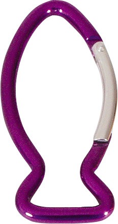 Porte-clés mousqueton poisson violet