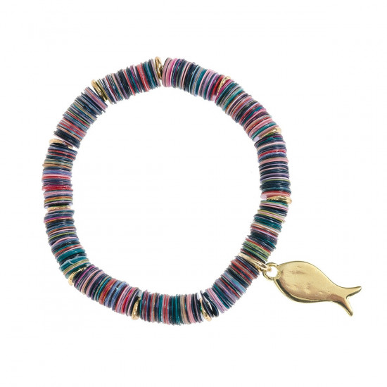 Bracelet élastique avec pendentif poissons