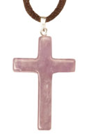 Pendentif croix en  améthyste