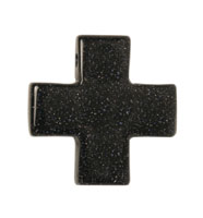 Pendentif croix en verre syntétique